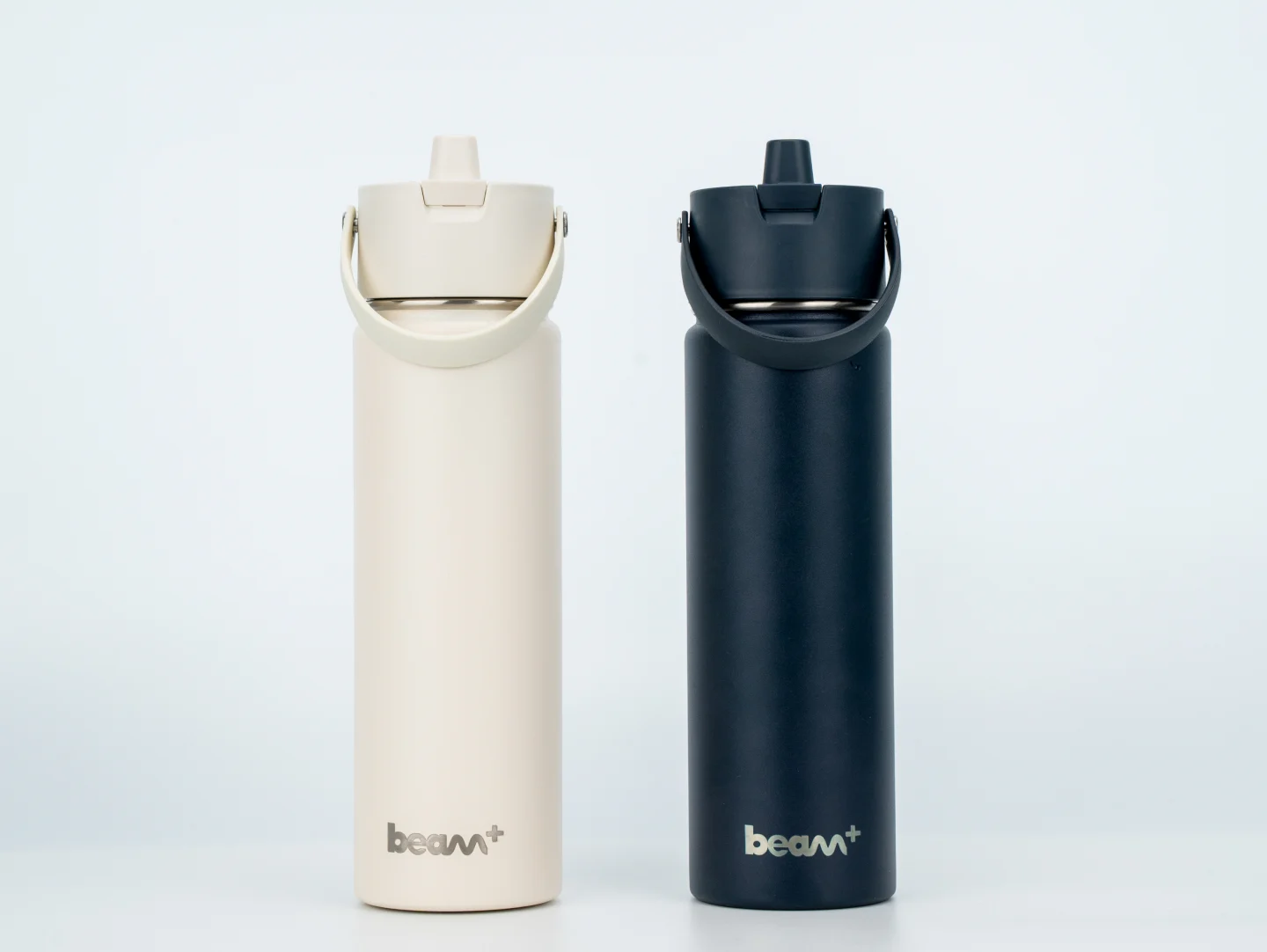 Beam+ bottle next to a city water quality report flagging elevated lead and trace chemicals