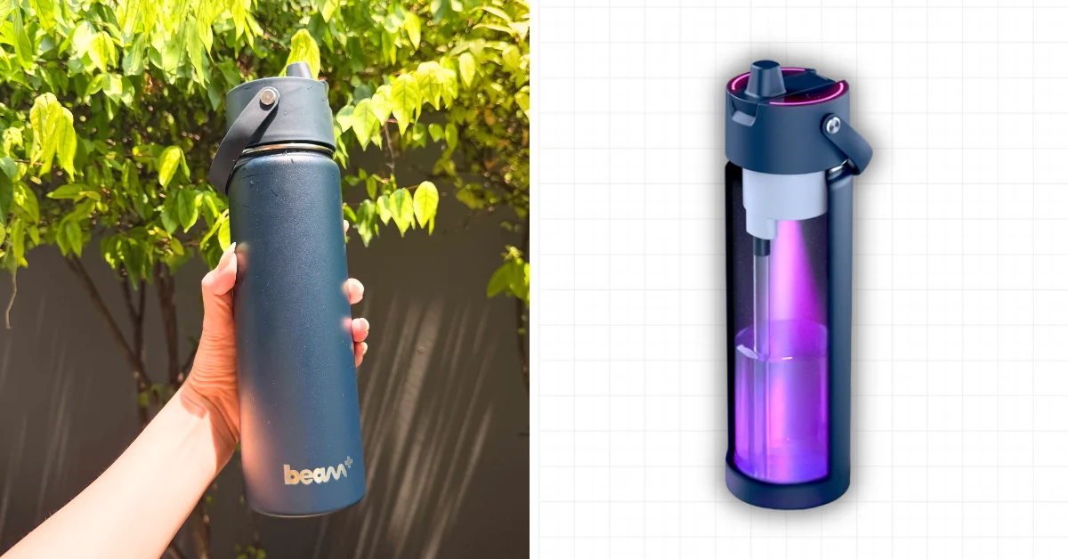 The Beam+ by UVBrite water bottle